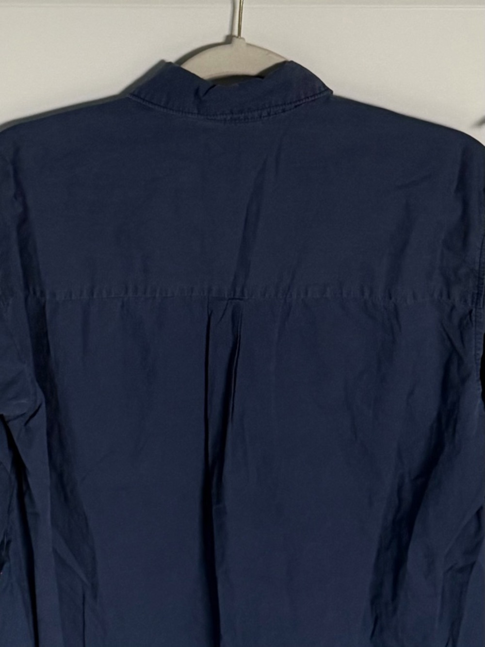 NIA Navy Cotton Long Sleeve Button-Down Shirt Size Small 39500 - Picture 8 of 14